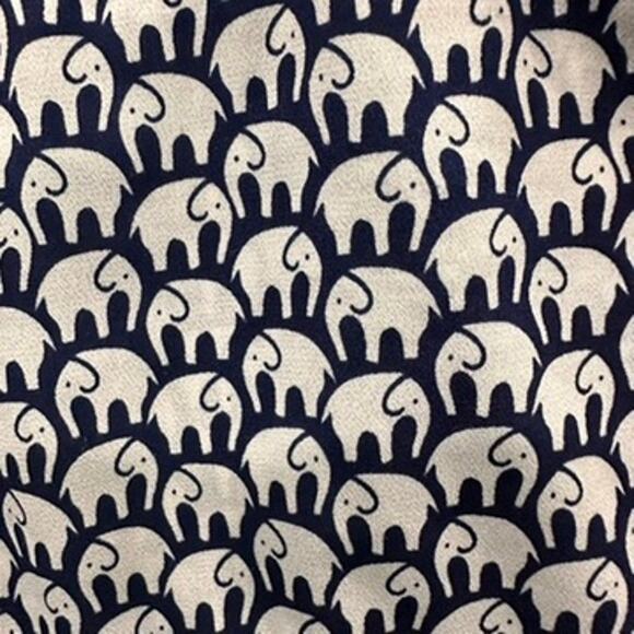 Maison Jules Medium Blue Elephant Blouse Casual Fun Animals Lightweight - Picture 4 of 9